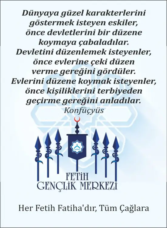 Sloganların peşinden değil, ilkelerin peşinden giden bir gençlik! 