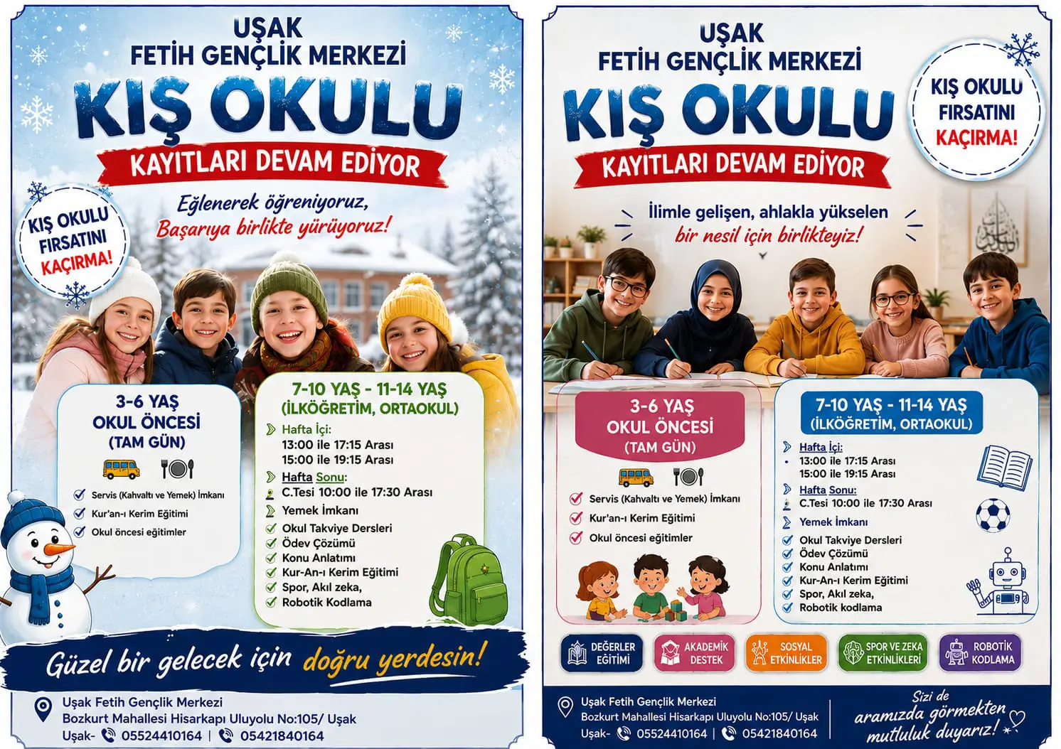Uşak Fetih Gençlik Merkezi Kış Okulu
