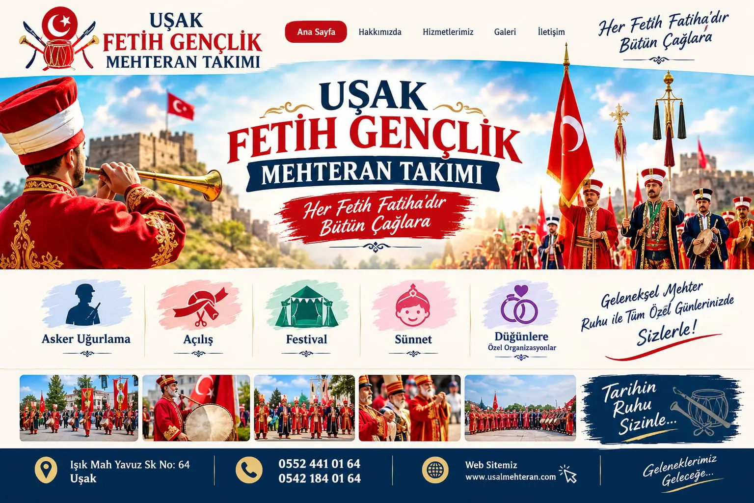 Uşak Mehter Kiralama  05524410164